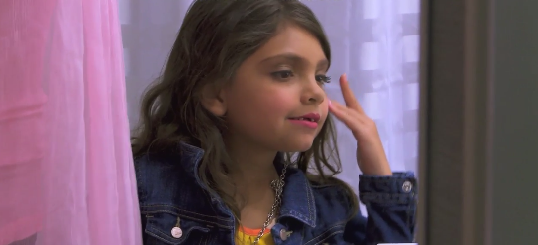 Daughter trying Her First Makeup